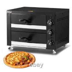 Electric Countertop Double Deck Pizza Oven 17.9 in. 2200-Watt Commercial Pizza