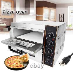 Electric Countertop Pizza Oven Double Deck Commercial Toaster Bake Broiler 110V