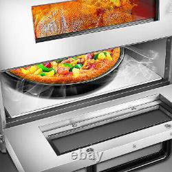 Electric Countertop Pizza Oven Double Deck Commercial Toaster Bake Broiler 110V