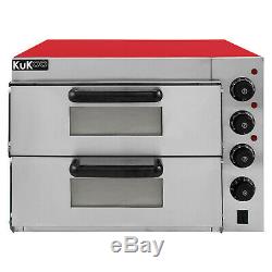 Electric Pizza Oven 2 x 16 Twin Deck Commercial Baking Oven Fire Stone Catering