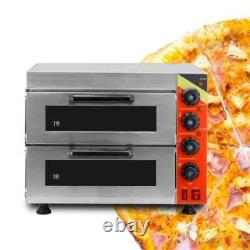 Electric Pizza Oven 2 x 16 Twin Deck Commercial Double Deck Baking 2 Fire Stone