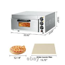 Electric Pizza Oven Countertop 14'' Pizza Oven Single Layer Deck Deluxe Pizza