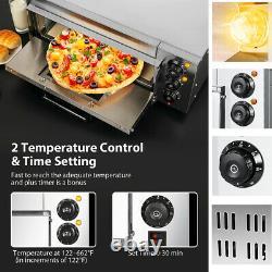 Electric Pizza Oven Countertop 14'' Pizza Oven Single Layer Deck Deluxe Pizza