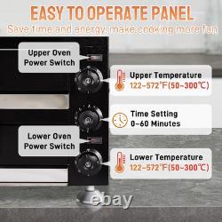 Electric Pizza Oven Indoor Countertop Pizza Oven Commercial Double Deck With Timer