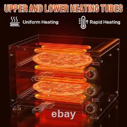 Electric Pizza Oven Indoor Countertop Pizza Oven Commercial Double Deck With Timer