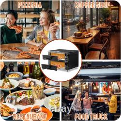 Electric Pizza Oven Indoor Countertop Pizza Oven Commercial Double Deck With Timer
