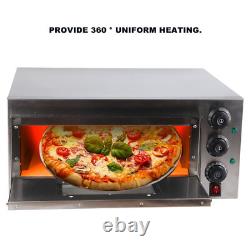 Electric Pizza Oven Stainless Steel Countertop Pizza Maker Baker Commercial Use