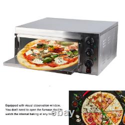 Electric Pizza Oven Stainless Steel Countertop Pizza Maker Baker Commercial Use