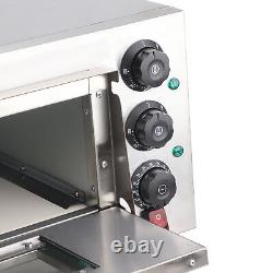Electric Pizza Oven Stainless Steel Countertop Pizza Maker Baker Commercial Use