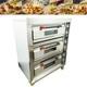 Electric Pizza Oven Triple-deck Bread Pastries Meat Oven 6 Baking Sheets 220v