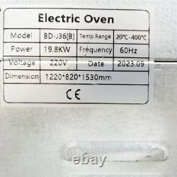 Electric Pizza Oven Triple-deck Bread Pastries Meat Oven 6 Baking Sheets 220V