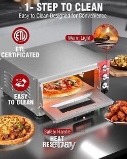 Electric Pizza Oven with Pizza Stone for Restaurant Home, 16 Inch Countertop