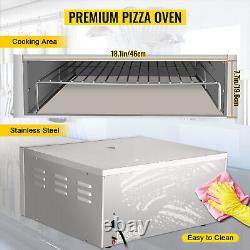 Electric Pizza Oven14 Single Deck Layer 110/220V1300/2000W with Stone and Shelf