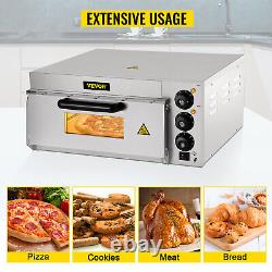 Electric Pizza Oven14 Single Deck Layer 110/220V1300/2000W with Stone and Shelf