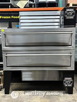 Garland G56PT/B Natural Gas 63 Double Air Deck Pizza Oven
