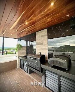 Guitron Napoli Clay Pizza Oven 12 Dual Gas Burner & Wood Fired