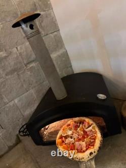 Guitron Napoli Clay Pizza Oven 12 Dual Gas Burner & Wood Fired
