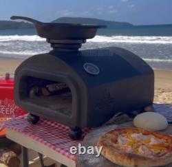 Guitron Napoli Clay Pizza Oven 12 Dual Gas Burner & Wood Fired