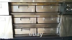 HUGE 3 Deck Triple Stack Electric Conveyor Pizza Pride Oven by Randell with Hood