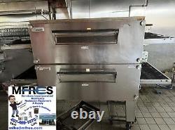 LINCOLN IMPINGER 3255 Double Deck Nat Gas Conveyor Pizza Oven 32NICE SHAPE