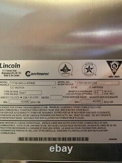 Lincoln 1116-U Natural Gas Express Single Deck Conveyor Pizza Oven- Used Once