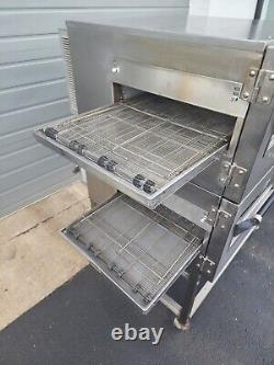 Lincoln Impinger 1116 Double Deck Gas Fired Conveyor Pizza Oven Belt Width 18