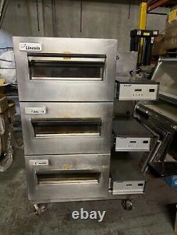 Lincoln Impinger 1132-000-U Triple Stack Electric Conveyor Pizza Oven