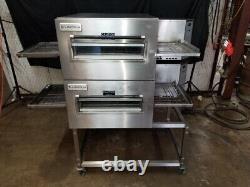 Lincoln Impinger 1132 Electric Dbl. Stack Conveyor Pizza Ovens. VIDEO DEMO