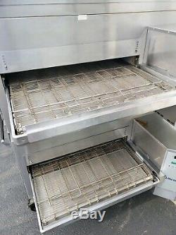 Lincoln Impinger 1450 Double Deck Gas Conveyor Pizza Ovens Belt Width 32