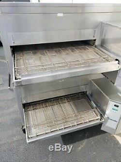 Lincoln Impinger 1450 Double Deck Gas Conveyor Pizza Ovens Belt Width 32