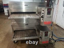 Lincoln Impinger 1450 Nat. Gas Double Stack Conveyor Pizza Oven. VIDEO DEMO