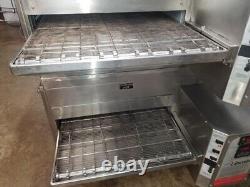 Lincoln Impinger 1450 Nat. Gas Double Stack Conveyor Pizza Oven. VIDEO DEMO