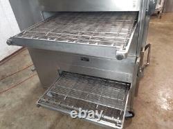 Lincoln Impinger 1450 Nat. Gas Double Stack Conveyor Pizza Oven. VIDEO DEMO