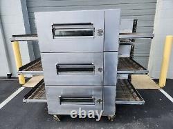 Lincoln Impinger 1600 Triple Deck Gas Fired Conveyor Pizza Oven 32