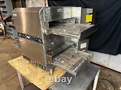 Lincoln Impinger 2501 Electric Dbl. Stack Conveyor Pizza Ovens. VIDEO DEMO
