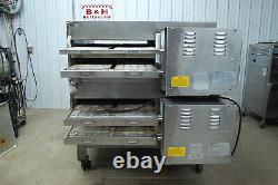 Lincoln Impinger X2 3262-2SS Double Deck Stack Split Belt Conveyor Pizza Oven