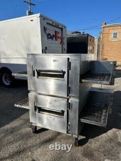 Lincoln impinger conveyor pizza oven double deck gas food truck restaurant