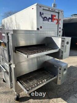 Lincoln impinger conveyor pizza oven double deck gas food truck restaurant