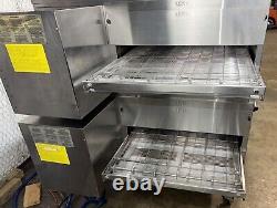 MIDDLEBY MARSHALL PS840g DBL. NAT. GAS CONVEYOR PIZZA OVENS. VIDEO DEMO