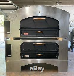 Marsal MB-60 Natural Gas Double Stack Stone Deck Gas Pizza Ovens