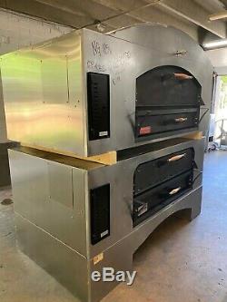 Marsal MB-60 Natural Gas Double Stack Stone Deck Gas Pizza Ovens