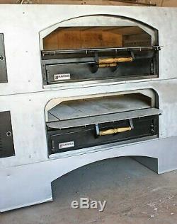 Marsal MB-60 Stacked Gas Deck Pizza Ovens Oven Double BRICK LINED Commercial