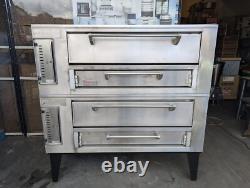 Marsal SD-448STACKED Double Pizza Deck Oven, Natural Gas