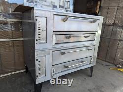 Marsal SD-448STACKED Double Pizza Deck Oven, Natural Gas