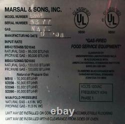 Marsal (SD-660) 300°F 650°F Single Deck (36D x 60W x 8H) Gas Pizza Oven