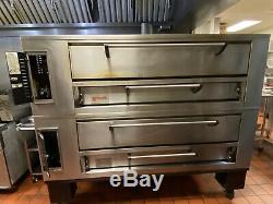 Marsal SD-660 Gas Deck Type Pizza Oven, Natural Gas, Double Stack, On Casters