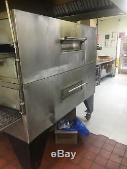 Mastermatic / Blodgett Mg-32.2 32 Double Deck Conveyor Pizza Ovens Natural Gas