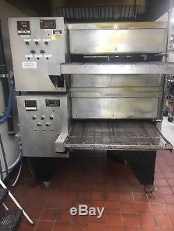 Mastermatic / Blodgett Mg-32.2 32 Double Deck Conveyor Pizza Ovens Natural Gas