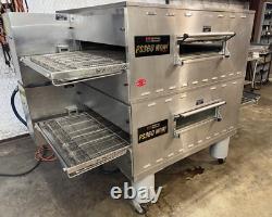 Middleby Marshall PS360g WoW Gas Double Stack Pizza Conveyor Ovens. Video Demo