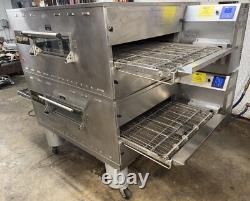 Middleby Marshall PS360g WoW Gas Double Stack Pizza Conveyor Ovens. Video Demo